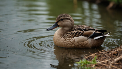 Obraz premium duck on the lake