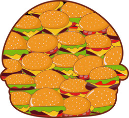 Burger Inside Pattern