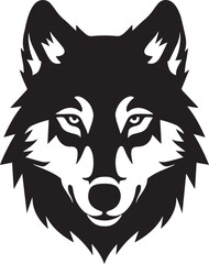 Wolf head vector silhouette logo 