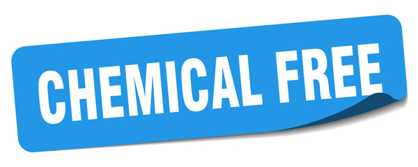 chemical free sticker. chemical free label