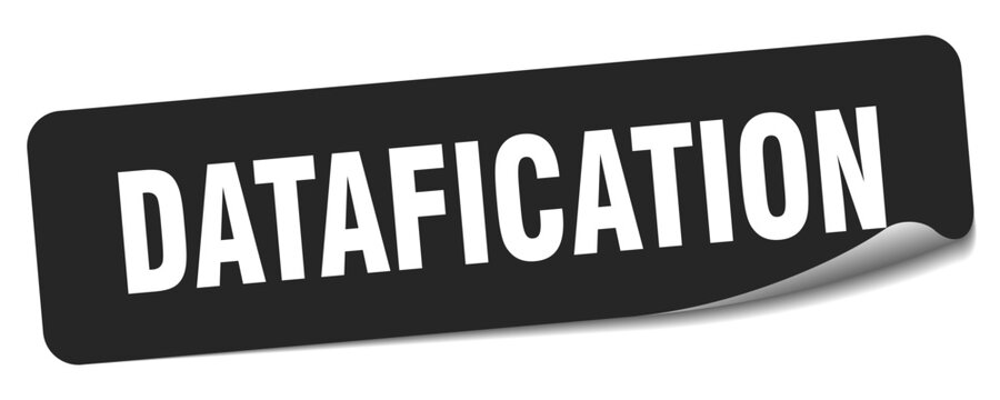 datafication sticker. datafication label