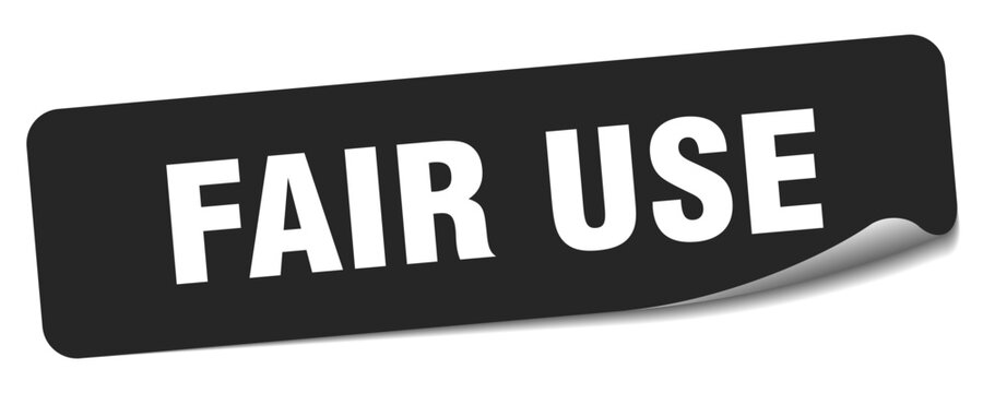 fair use sticker. fair use label