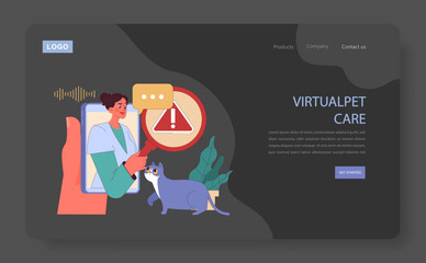 Virtual Pet Care concept.