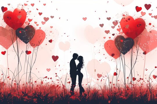 Explore Love Through Artistic Illustrations: Featuring Modern Love Designs, Romantic Scenes, and Emotional Connections &ndash; Perfect for Couples