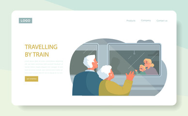Travelling by Train concept
