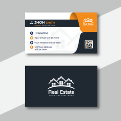 Real estate professional business card template design.