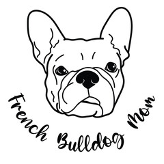 Adorable French Bulldog Mom Artwork, - 789050982