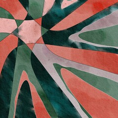 Asymmetrical abstract watercolor print in warm colors. Abstract texture. Good for printing on silk scarf, napkin, ceramic tile.