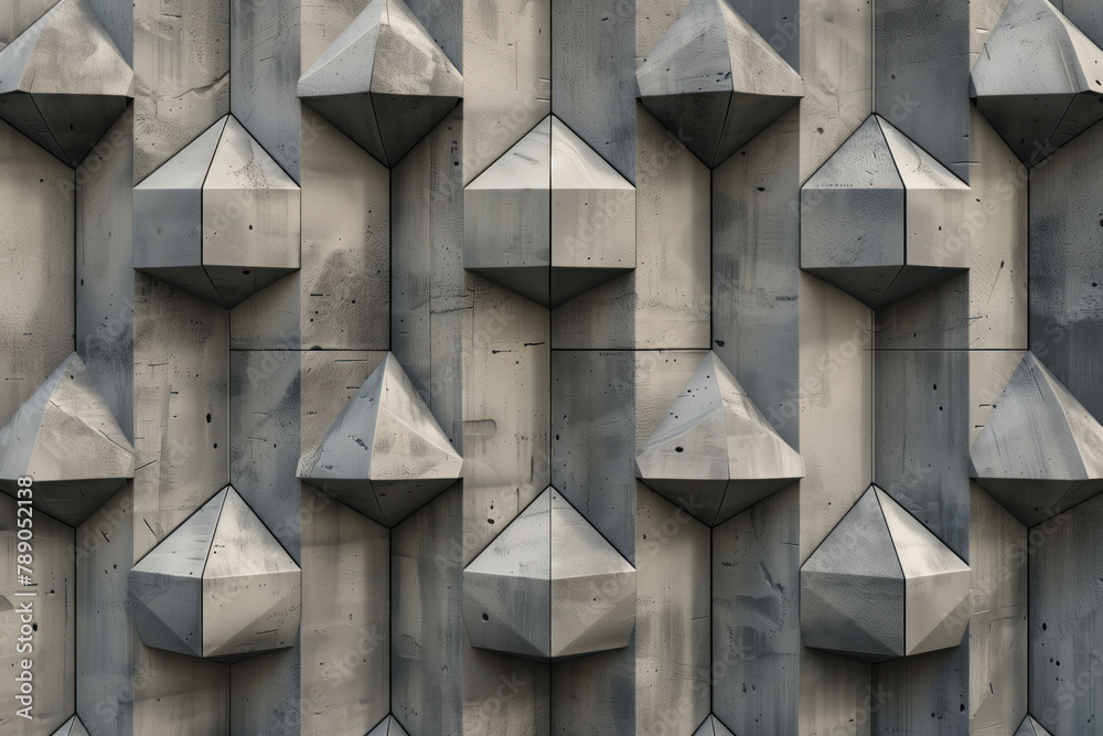 Poster abstract 3d pattern. brutalist style. background image. created with generative ai technology.
