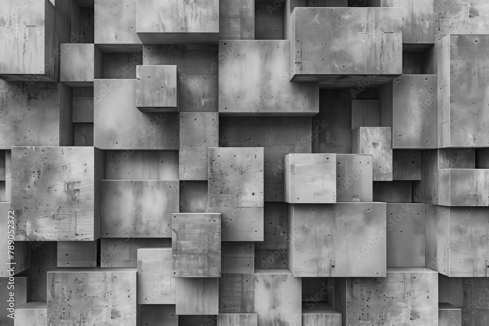 Poster abstract 3d pattern. brutalist style. background image. created with generative ai technology.