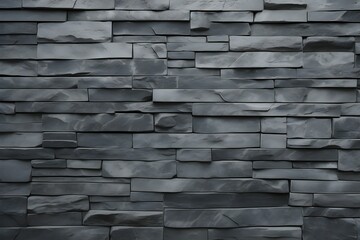 Background of brown-gray stone wall  . Pattern of slate wall texture and background , created by ai. 3D illustration