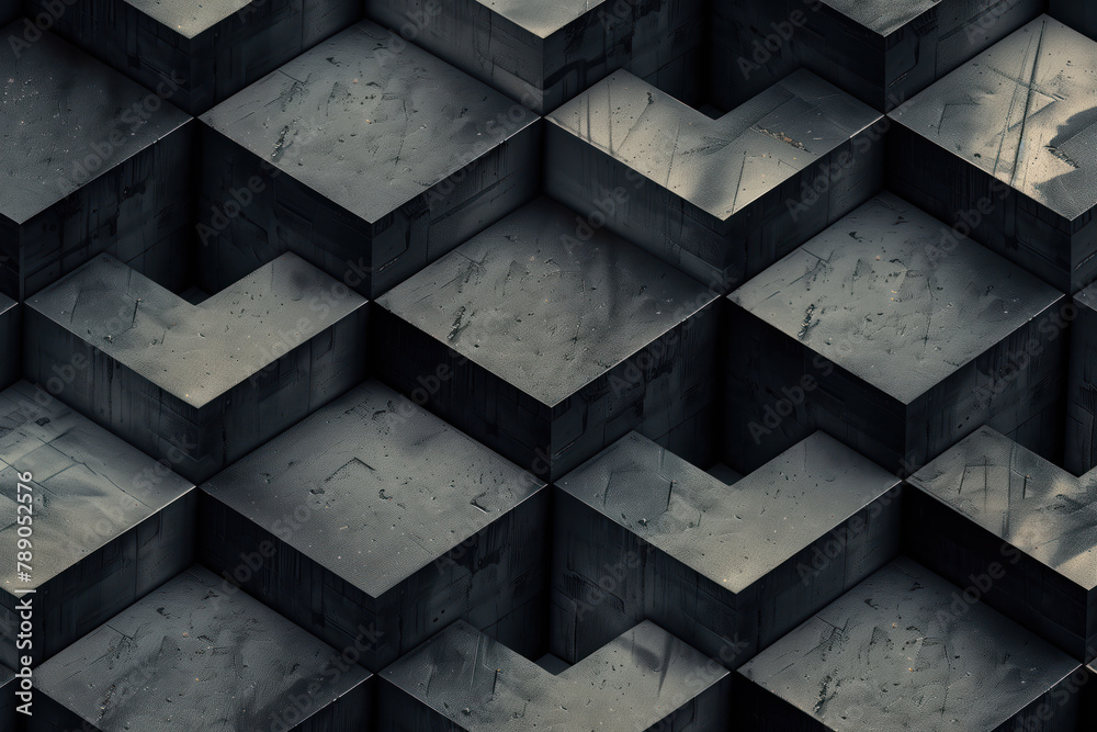 Poster abstract 3d pattern. brutalist style. background image. created with generative ai technology.