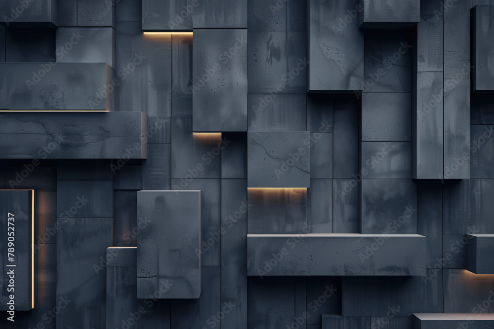 Poster abstract 3d pattern. brutalist style. background image. created with generative ai technology.