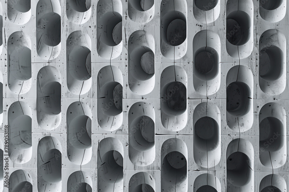 Poster abstract 3d pattern. brutalist style. background image. created with generative ai technology.
