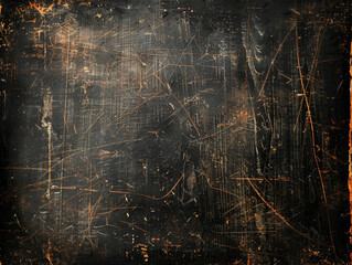 Scratched and rugged black textured surface with a grunge feel. - obrazy, fototapety, plakaty