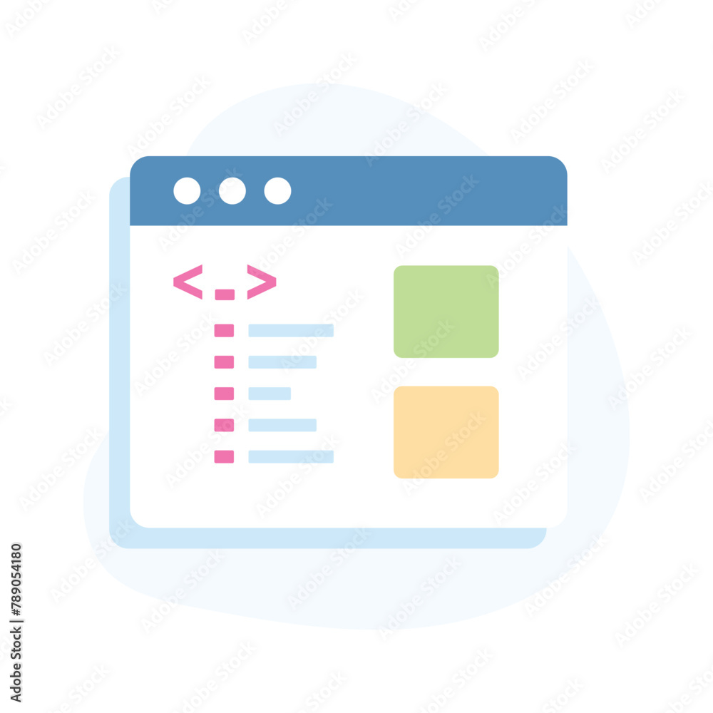 Canvas Prints an icon of web development in trendy style, premium vector