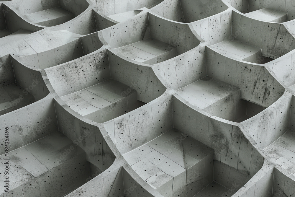 Poster abstract 3d pattern. brutalist style. background image. created with generative ai technology.