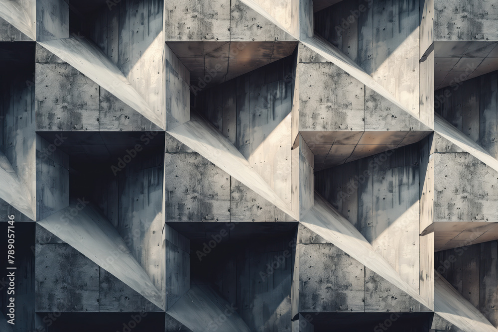 Poster abstract 3d pattern. brutalist style. background image. created with generative ai technology.