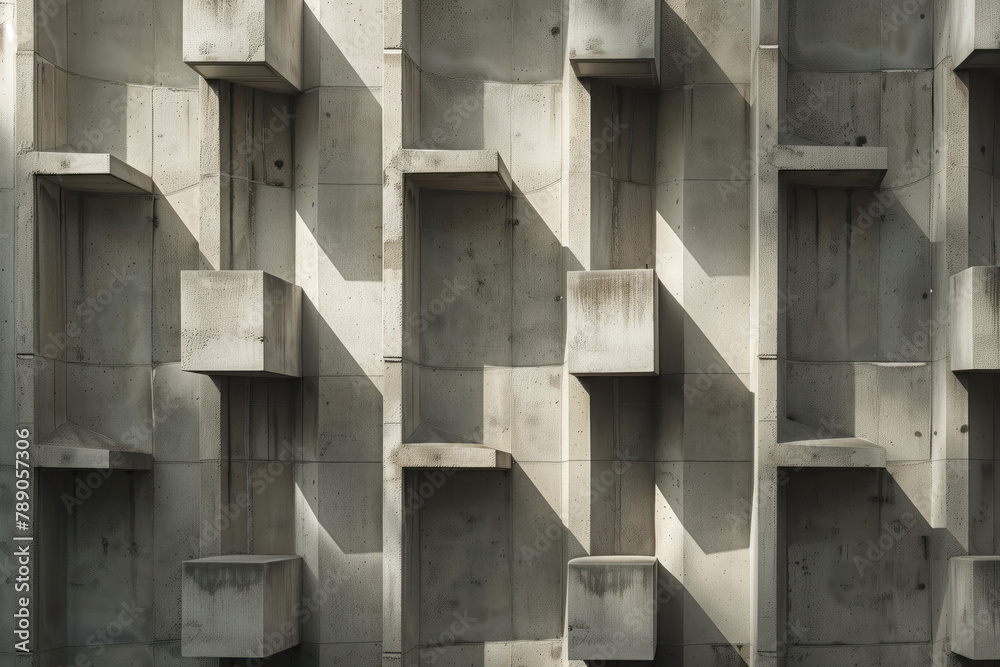 Poster abstract 3d pattern. brutalist style. background image. created with generative ai technology.