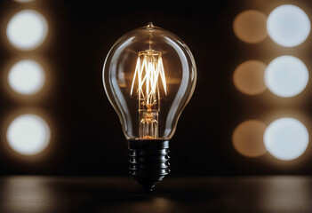 bulb lit individuality light concept bright conceptual three-dimensional background creative creativity electric electricity energy help idea illustration incandescent innovation