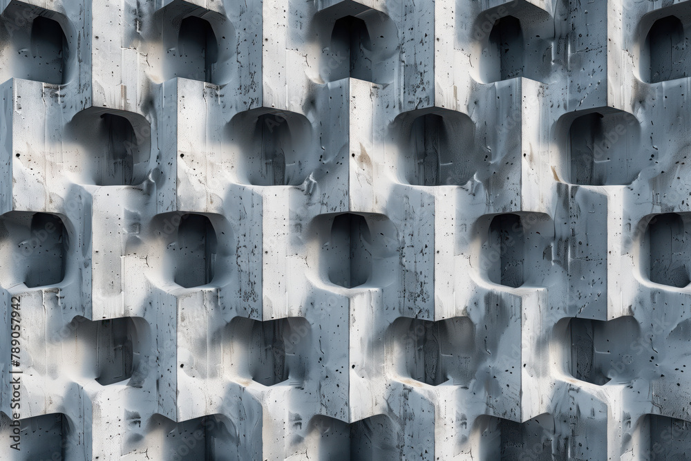 Poster abstract 3d pattern. brutalist style. background image. created with generative ai technology.
