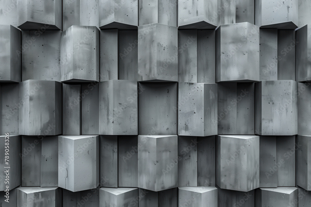 Poster abstract 3d pattern. brutalist style. background image. created with generative ai technology.