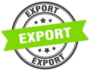 export stamp. export label on transparent background. round sign