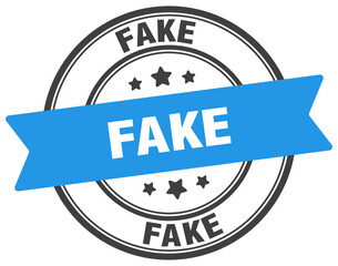 Obraz premium fake stamp. fake label on transparent background. round sign