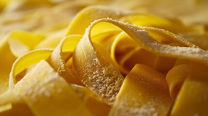 Fototapeta premium Fresh pappardelle pasta close up : Generative AI