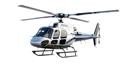 Helicopter on white background  