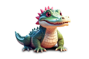 Cute crocodile cartoon character png