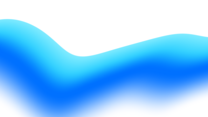Blurred transparent gradient background. Elegant blue wavy line on Transparent png overlay background