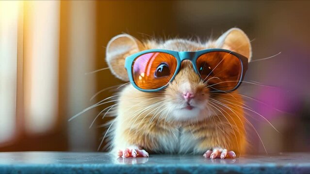 Cool Mouse in Shades Gives Thumbs Up Approval. Concept Funny Animal Photos, Humorous Pets, Cute Mouse, Fashionable Animals, Animal Reactions