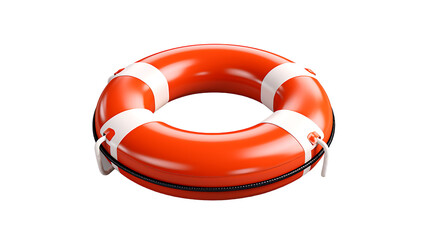 Help safety security concept. Lifebelt life buoy isolated on white background 