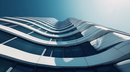 low angle of a building wave close up : Generative AI