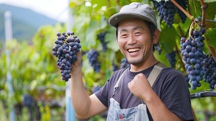 grape picking in scenic Katsunuma-cho, Yamanashi!
