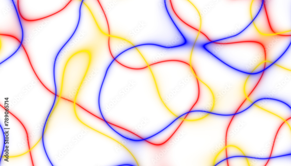 Poster abstract colorful spectrum thin linear abstract curved wavy wide pattern for background, wallpaper, 