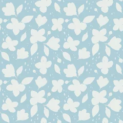 floral seamless pattern in blue shades © Алина Соколова