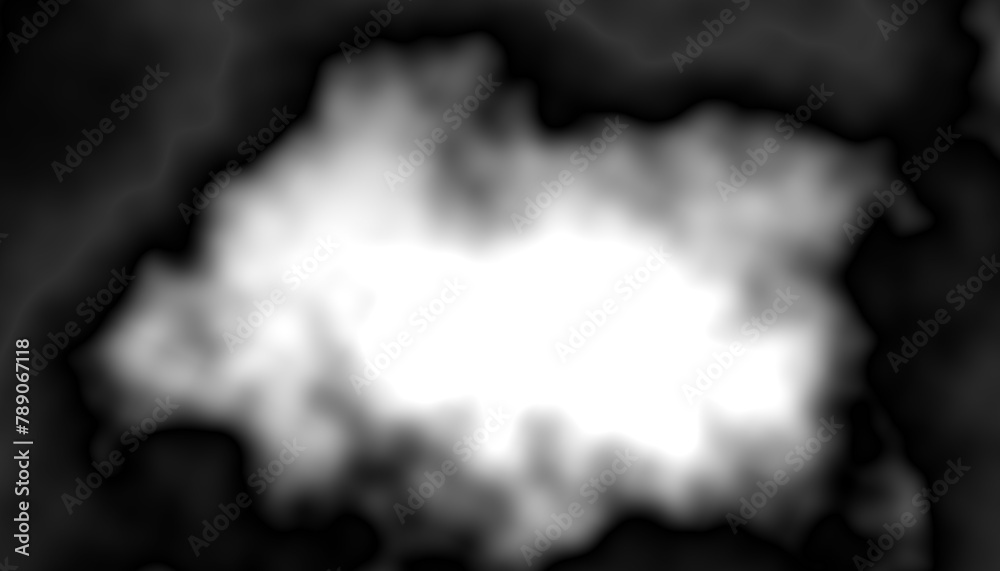 Aufkleber black smoke steam isolated transparent background. fog and mist effect for text or space. overlay wi