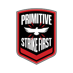 logo primitive vector design for t shirt or your brand