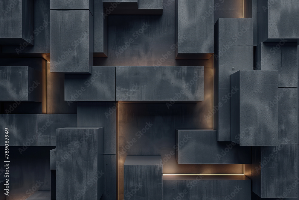 Poster abstract 3d pattern. brutalist style. background image. created with generative ai technology.