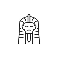 Pharaoh icon. Simple Pharaoh icon for applications, educational content, and web design. Representing ancient Egyptian royalty with a traditional headpiece. Vector illustration.