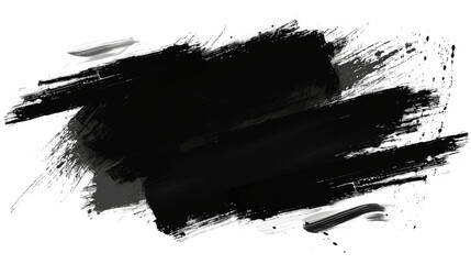 Black ink background painted by brush. Illustration