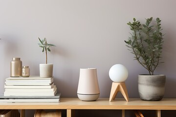 Dreamy Minimalist Space: Muted Color Scheme Vibes with Essential Oil Diffuser Bliss