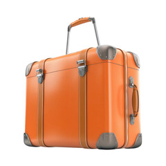 travel suitcase floating isolate on transparency background PNG