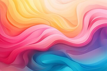 Obraz premium Fluid Color Wave Illustrations: Digital Watercolor for App Interface Dazzle.