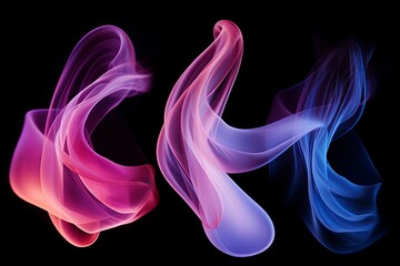 Obraz premium Fluid Color Wave Silky Smoke Illustrations for Fragrance Marketing