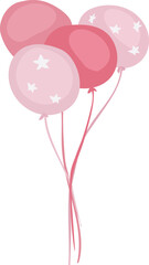 Balloon illustration on transparent background.
