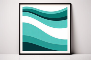 Turquoise Curve Minimalist Poster Art: Creative Concepts