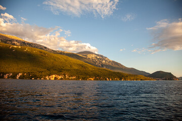 Lake Ohrid, a lake which straddles the mountainous border between the southwestern part of North...